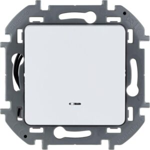 Переключатель 1-кл. Inspiria 10А IP20 250В 10AX с подсветкой / индикацией механизм бел. Leg 673660 оптом купить цена