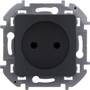 Розетка 1-м СП Inspiria 16А IP20 250В 2P механизм антрацит Leg 673713 оптом купить цена