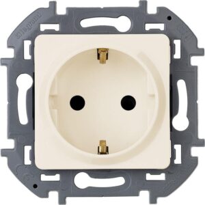 Розетка 1-м СП Inspiria 16А IP20 250В 2P+E немецк. стандарт механизм сл. кость Leg 673721 оптом купить цена