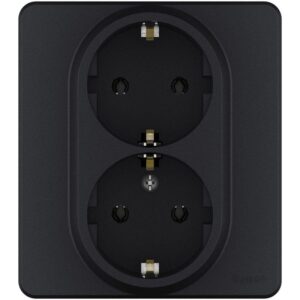 Розетка Inspiria 16А 250В 2х2P+E немецк. стандарт антрацит Leg 673753 оптом купить цена