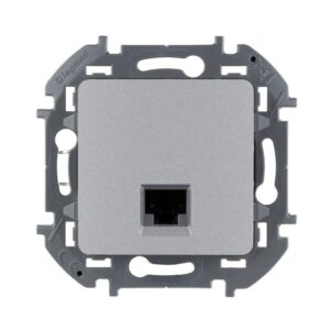 Розетка компьютерная Inspiria RJ45 кат.5E UTP алюм. Leg 673827 оптом купить цена