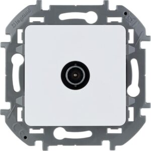 Розетка телевизионная проходная TV Inspiria 14дБ 5-862мГц механизм бел. Leg 673860 оптом купить цена