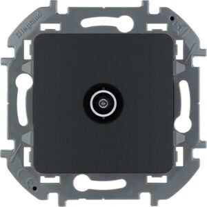 Розетка телевизионная оконечная TV Inspiria 10дБ 5-862мГц механизм антрацит Leg 673873 оптом купить цена