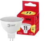 Лампочка светодиодная ЭРА RED LINE ECO LED MR16-11W-827-GU5.3 GU5.3 11Вт софит теплый белый свет купить оптом недорого