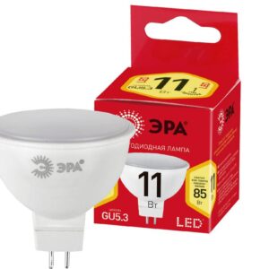 Лампочка светодиодная ЭРА RED LINE ECO LED MR16-11W-827-GU5.3 GU5.3 11Вт софит теплый белый свет купить оптом недорого