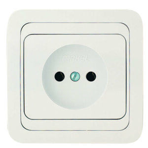 Розетка 1-м СП Mimoza 16А IP20 без заземл. керамика бел./бел. Makel 12002 оптом купить цена