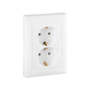 Розетка 2-м СП Valena 16А IP20 2P+E с заземл. немецк. стандарт бел. (DIY-упак.) Leg 694272 оптом купить цена