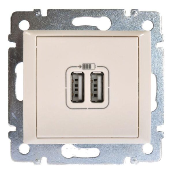 Розетка USB 2-м СП Valena механизм сл. кость (DIY-упак.) Leg 694372 оптом купить цена