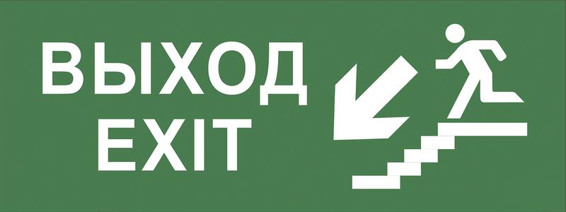 Самоклеящаяся этикетка ЭРА INFO-DBA-013 200х60мм Выход/лестница вниз/фигура DPA/DBA оптом купить хорошая цена Самоклеящаяся этикетка ЭРА INFO-DBA-013 200х60мм Выход/лестница вниз/фигура DPA/DBA купить оптом недорого