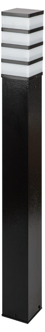 Садово-парковый светильник ЭРА ИНОКС-8410 напольный черный IP54 Е27 max60Вт купить оптом недорого