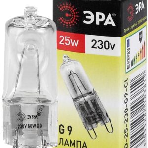 Лампочка галогенная ЭРА G9-JCD-25-230V-CL G9 25Вт капсула теплый белый свет купить оптом недорого