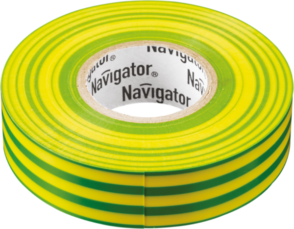 Изолента ПВХ 19мм (рул.20м) жел/зел. NIT-A19-20/YG Navigator 71115 оптом купить цена