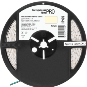 Лента светодиодная 71 704 NLS-3528WW60-4.8-IP65-12V-Pro R5 4.8Вт/м (уп.5м) Navigator 71704 оптом купить цена