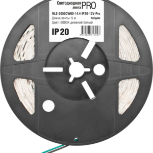 Лента светодиодная 71 709 NLS-5050CW60-14.4-IP20-12V-Pro R5 14.4Вт/м (уп.5м) Navigator 71709 оптом купить цена