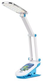 Настольный светильник ЭРА NLED-424-2.5W-BU ФИКСИКИ светодиодный аккумуляторный на прищепке синий купить оптом недорого