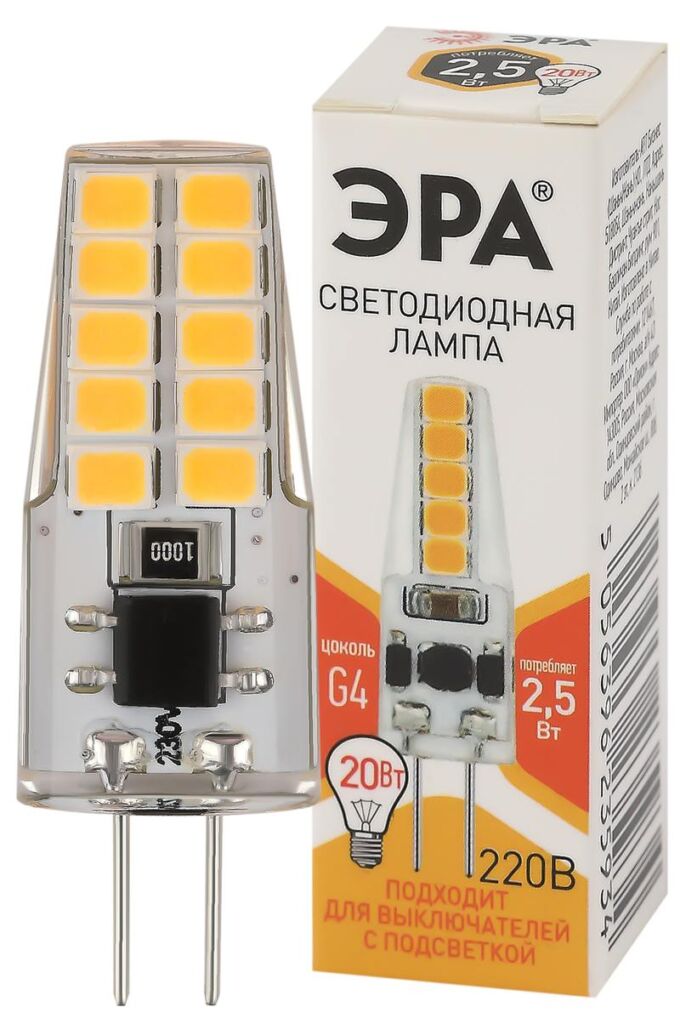 Лампочка светодиодная ЭРА STD LED-JC-2 Лампочка светодиодная ЭРА STD LED-JC-2