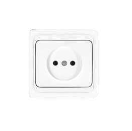 Розетка 1-м СП Валери 16А IP20 без заземл. бел. UNIVersal В0022 оптом купить цена
