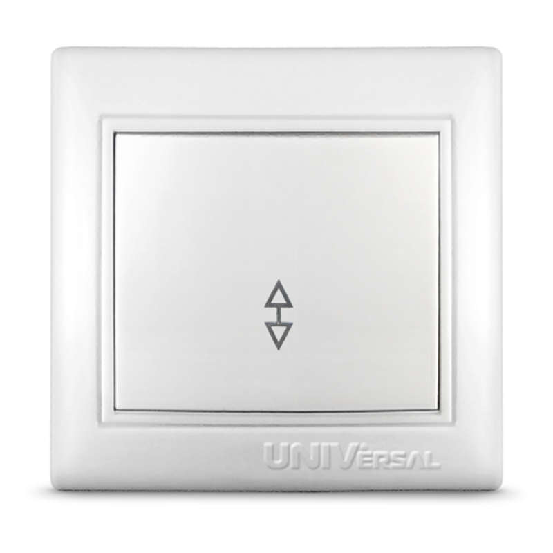 Переключатель проходной 1-кл. СП Севиль 10А IP20 бел. UNIVersal С0025 купить оптом выгодно Переключатель проходной 1-кл. СП Севиль 10А IP20 бел. UNIVersal С0025 оптом купить цена