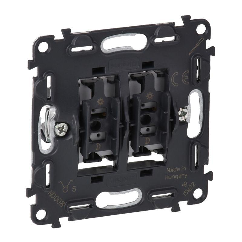 Выключатель 2-кл. СП Valena In'matic 10А IP20 250В безвинтов. зажимы механизм сер. Leg 752005 купить оптом выгодно Выключатель 2-кл. СП Valena In'matic 10А IP20 250В безвинтов. зажимы механизм сер. Leg 752005 оптом купить цена