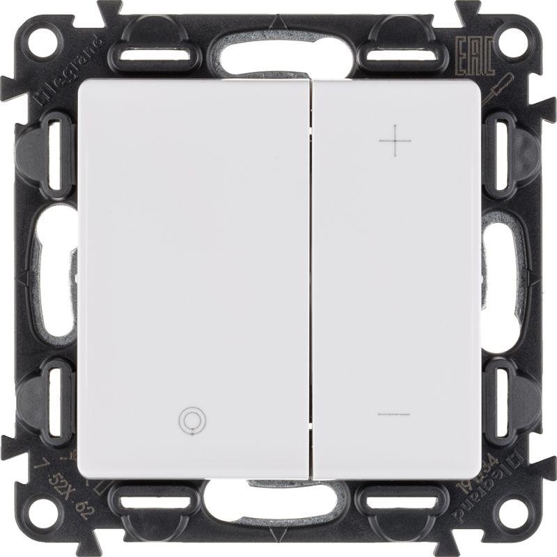 Механизм светорегулятора кнопочного Valena Life 400Вт универс. без нейтрали с лицев. панелью бел. Leg 752462 купить оптом выгодно Механизм светорегулятора кнопочного Valena Life 400Вт универс. без нейтрали с лицев. панелью бел. Leg 752462 оптом купить цена