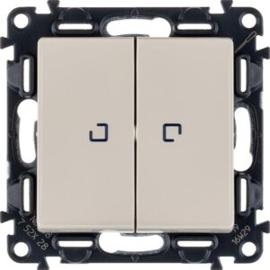 Выключатель 2-кл. СП Valena Life 10А IP20 250В 10AX с подсветкой с лицев. панелью механизм сл. кость Leg 752528 оптом купить цена