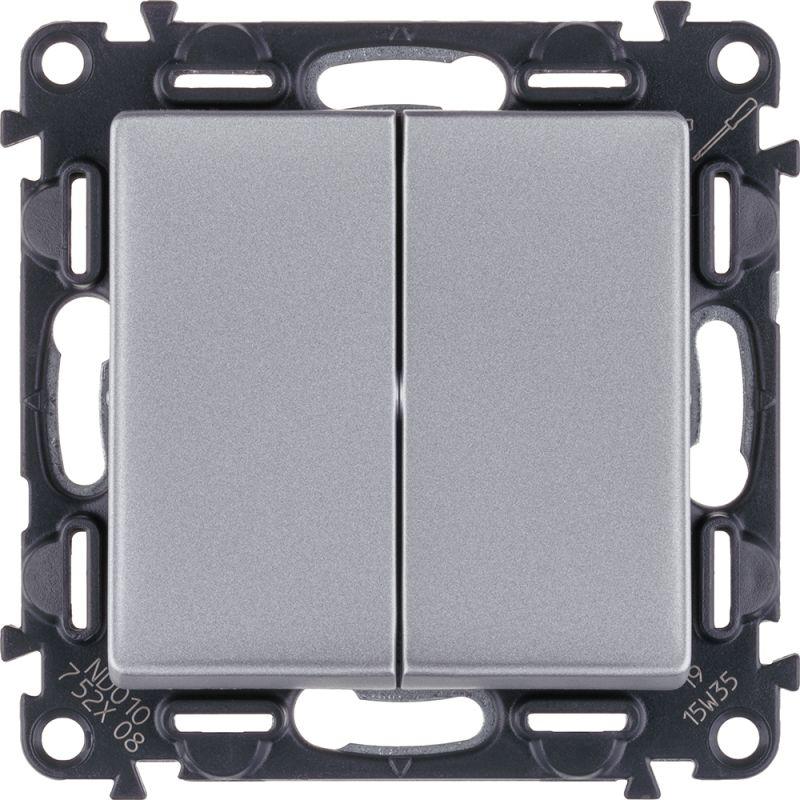 Переключатель 2-кл. СП Valena Life 10А IP20 250В с лицев. панелью безвинтов. зажимы механизм алюм. Leg 752608 купить оптом выгодно Переключатель 2-кл. СП Valena Life 10А IP20 250В с лицев. панелью безвинтов. зажимы механизм алюм. Leg 752608 оптом купить цена