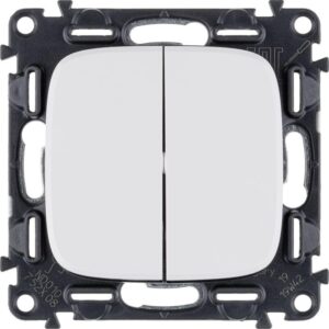 Переключатель 2-кл. СП Valena Allure 10А IP20 250В с лицев. панелью безвинтов. зажимы механизм бел. Leg 752708 оптом купить цена
