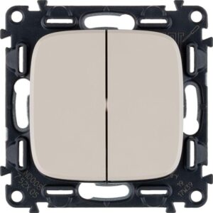 Выключатель 2-кл. СП Valena Allure 10А IP20 250В с лицев. панелью безвинтов. зажимы механизм сл. кость Leg 752805 оптом купить цена