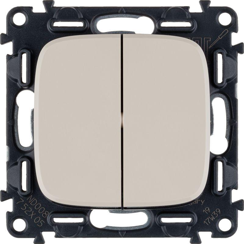 Выключатель 2-кл. СП Valena Allure 10А IP20 250В с лицев. панелью безвинтов. зажимы механизм сл. кость Leg 752805 купить оптом выгодно Выключатель 2-кл. СП Valena Allure 10А IP20 250В с лицев. панелью безвинтов. зажимы механизм сл. кость Leg 752805 оптом купить цена