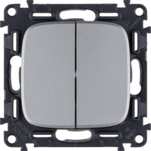 Выключатель 2-кл. СП Valena Allure 10А IP20 250В с лицев. панелью безвинтов. зажимы механизм алюм. Leg 752905 оптом купить цена