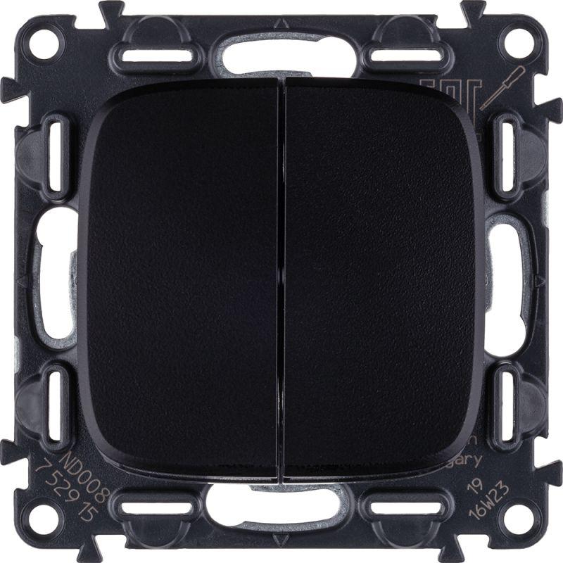 Выключатель 2-кл. СП Valena Allure 10А IP20 250В с лицев. панелью безвинтов. зажимы механизм антрацит Leg 752915 купить оптом выгодно Выключатель 2-кл. СП Valena Allure 10А IP20 250В с лицев. панелью безвинтов. зажимы механизм антрацит Leg 752915 оптом купить цена