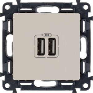 Розетка USB 2-м Valena Life 240В/5В 1500мА с лицев. панелью механизм сл. кость Leg 753512 оптом купить цена