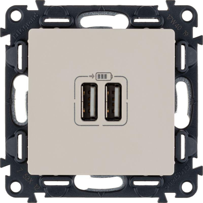 Розетка USB 2-м Valena Life 240В/5В 1500мА с лицев. панелью механизм сл. кость Leg 753512 купить оптом выгодно Розетка USB 2-м Valena Life 240В/5В 1500мА с лицев. панелью механизм сл. кость Leg 753512 оптом купить цена