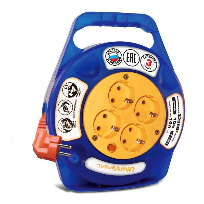 Удлинитель в закрыт. корпусе 4х10м с заземл. 6А IP20 У10-015 ПВС 3х0.75 термозащита защ. шторки UNIVersal 1671 купить оптом выгодно Удлинитель в закрыт. корпусе 4х10м с заземл. 6А IP20 У10-015 ПВС 3х0.75 термозащита защ. шторки UNIVersal 1671 оптом купить цена