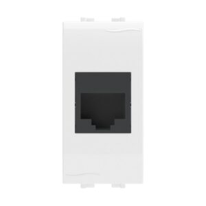 Розетка компьютерная 1-м СП 1мод. Brava RJ45 кат.5E разъем Hyperline бел. DKC 76654B оптом купить цена