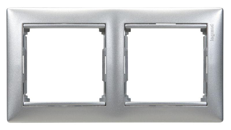 Рамка 2-м Valena горизонт. алюм. Leg 770152 купить оптом выгодно Рамка 2-м Valena горизонт. алюм. Leg 770152 оптом купить цена