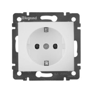 Розетка 1-м СП Valena 16А IP21 с заземл. на винтах механизм бел. Leg 774420 оптом купить цена