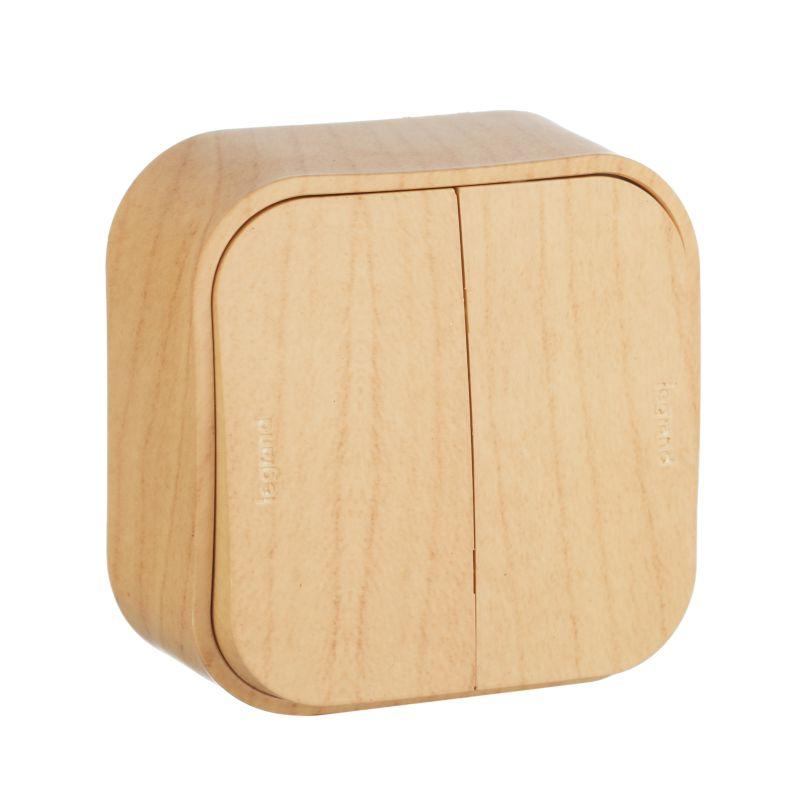 Выключатель 2-кл. ОП Quteo 10А IP20 10AX дерево Leg 782262 купить оптом выгодно Выключатель 2-кл. ОП Quteo 10А IP20 10AX дерево Leg 782262 оптом купить цена