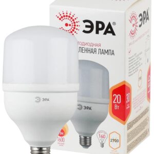 Лампа светодиодная ЭРА STD LED POWER T80-20W-2700-E27 E27 / Е27 20 Вт колoкол теплый белый свет купить оптом недорого