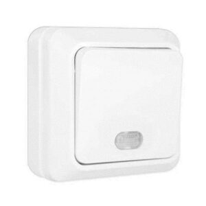 Выключатель 1-кл. ОП Олимп 10А IP20 с подсветкой бел. UNIVersal О0121 оптом купить цена