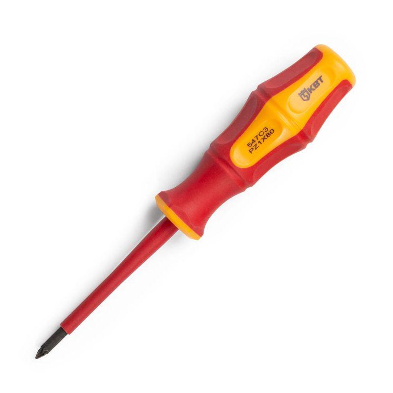 Отвертка диэлектрическая "Профи" PZ1х80 КВТ 78613 купить оптом выгодно Отвертка диэлектрическая "Профи" PZ1х80 КВТ 78613 оптом купить цена