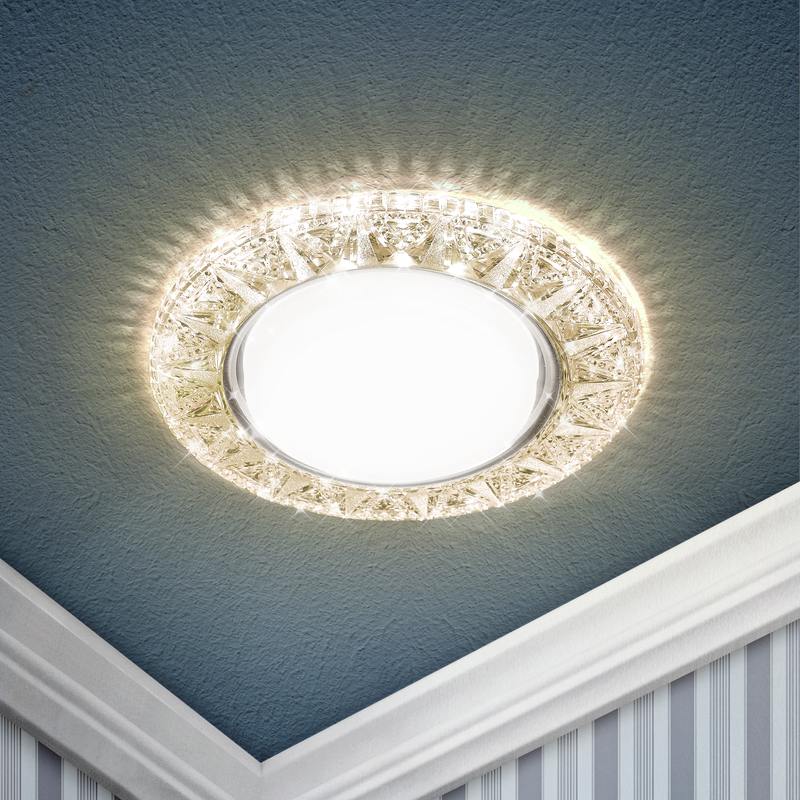 DK LD22 CHP/WH Светильник ЭРА декор cо светодиодной подсветкой Gx53 DK LD22 CHP/WH Светильник ЭРА декор cо светодиодной подсветкой Gx53