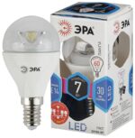 Лампочка светодиодная ЭРА STD LED P45-7W-840-E14 Clear E14 / E14 7Вт шар нейтральный белый свет купить оптом недорого