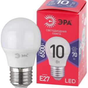Лампочка светодиодная ЭРА RED LINE LED P45-10W-865-E27 R E27 / Е27 10Вт шар холодный дневной свет купить оптом недорого