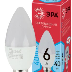 Лампочка светодиодная ЭРА RED LINE LED B35-6W-840-E14 R E14 / Е14 6 Вт свеча нейтральный белый свет купить оптом недорого