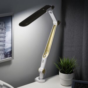 Настольный светильник ЭРА NLED-496-12W-G светодиодный на струбцине золото купить оптом недорого