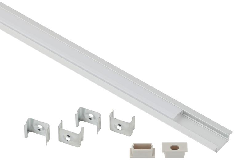 Комплект с врезным анодированным профилем ЭРА 2206 с фланцем 21х6мм 2м CAB251 оптом купить хорошая цена Комплект с врезным анодированным профилем ЭРА 2206 с фланцем 21х6мм 2м CAB251 купить оптом недорого