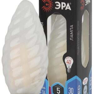 Лампочка светодиодная ЭРА F-LED BTW-5W-840-E14 frost Е14 / Е14 5Вт филамент свеча витая матовая нейтральный свет купить оптом недорого