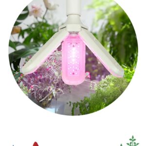 Фитолампа для растений светодиодная ЭРА FITO-24W-RB-E27-FOLD 3-х лепестковая красно-синего спектра 24 Вт Е27 купить оптом недорого