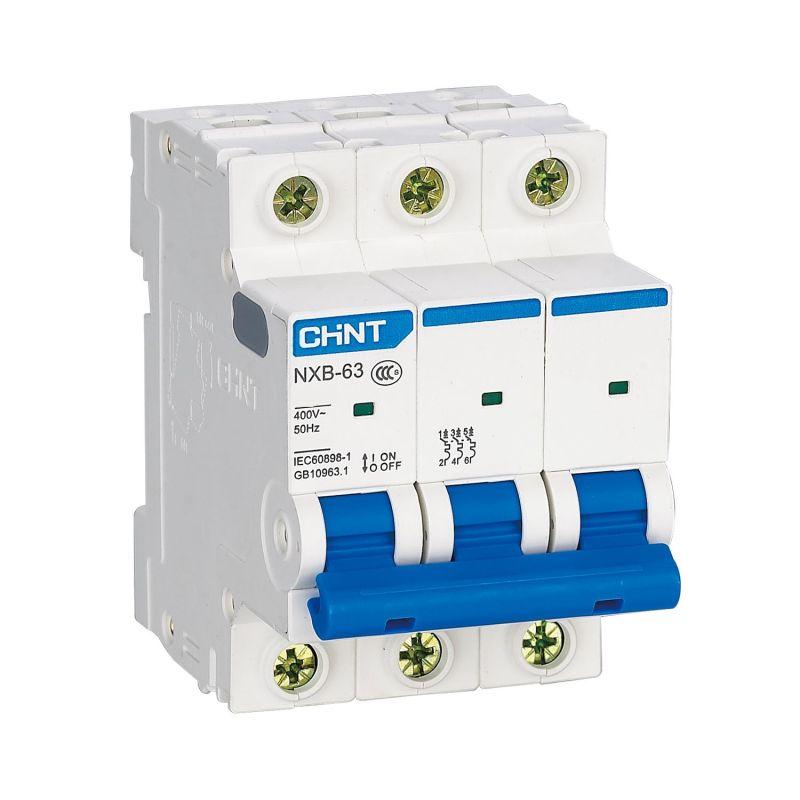 Выключатель автоматический модульный 3п C 50А 6кА NXB-63 (R) CHINT 814175 купить оптом выгодно Выключатель автоматический модульный 3п C 50А 6кА NXB-63 (R) CHINT 814175 оптом купить цена